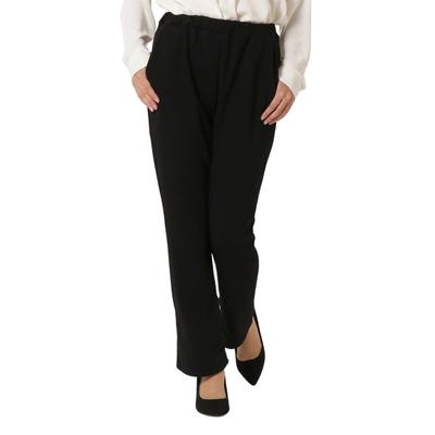 Stretch Warm Plus Sizes Loose Houndstooth 68cm Size FLUTE.MF Women's Fleece-Lined Pants, Available, Fit, Long, Solid, Check, Casual, Fall/Winter