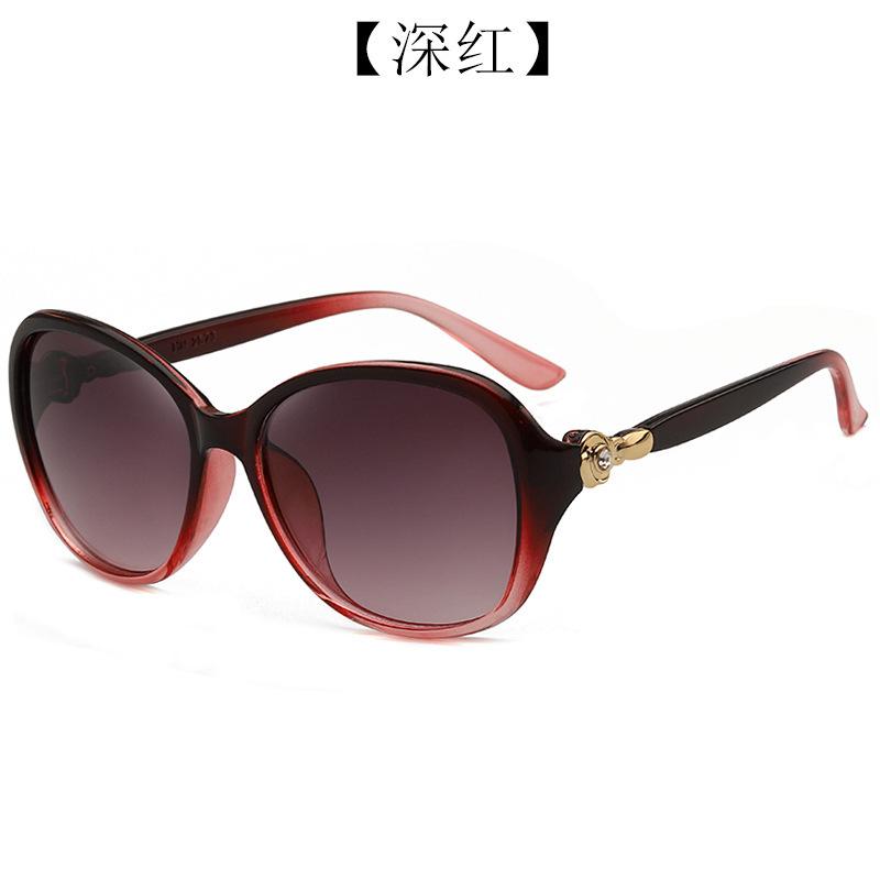 Sunglasses Women'S High-End Sense Diamond-Encrusted Sunglasses Shading Summer Korean Tide Fashion Elegant Stall Retro Big