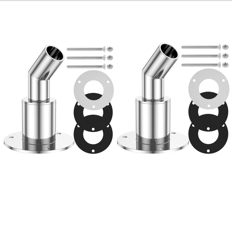 Stainless Steel 316 Straight Thru Hull Exhaust Skin, Fitting 24mm Tube Pipe Socket Hardware, for Diesel Parking Heaters