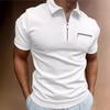 Summer Men's Button Pocket Henley Collar Sports Polo Shirt