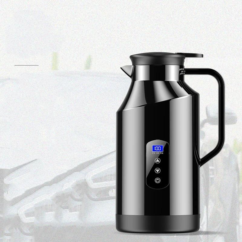 Car heating cup 1PC water kettle 12V24V insulation electric cup stainless steel intelligent temperature control 1.5L