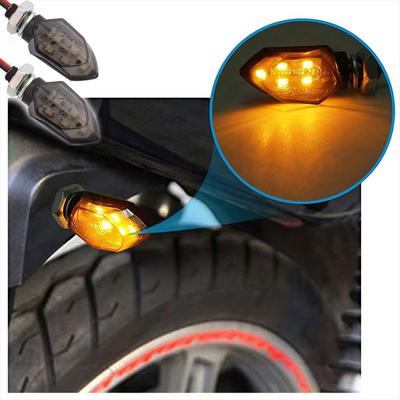 2 Stück LED Blinker Superhell Motorrad Mini LED Motorradlampe Bernstein Blinker LED Indikatoren Lichter 12V Blinklicht