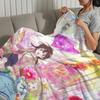 anime cartoon cute d-Dive in w-Wonderland Flannel warm soft plush blanket sofa living room hogar office bedroom travel gift home