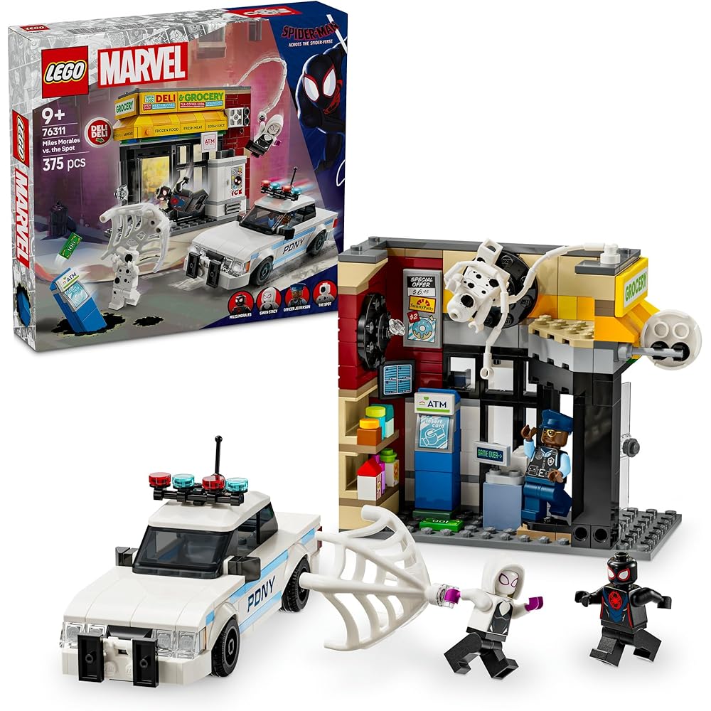 

LEGO Marvel Spider-Verse Miles Morales vs. Spot Building Toy Set for Kids Ages 9-11, Includes Action Figures and Blocks