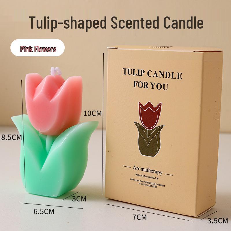 Tulip Scented Candle Ornament - Holiday & Special Occasions Gift for Mother's Day & Teacher's Day.