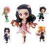 Anime Demon Slayer Figure Nezuko Tanjirou Zenitsu Inosuke Kyoujurou Giyuu Kawaii Qposket Pvc Model Toys Children Gift