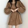 Spring and Autumn Women's Temperament Pure Desire Wind French Design Sense Niche Corduroy Dresses