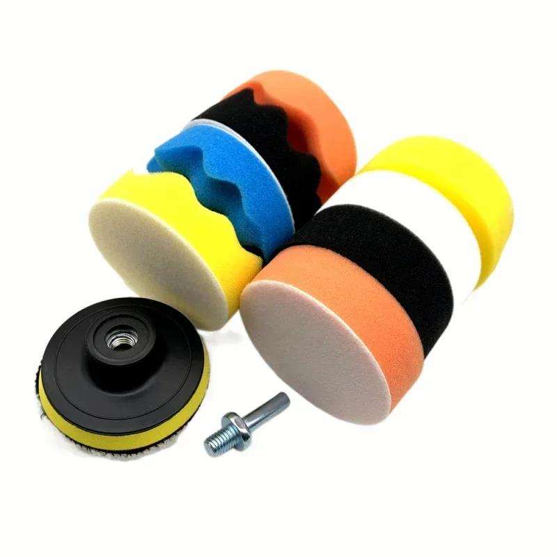 11-Piece Buffing Waxing Sponge Set - Professional Wool Wheel Polishing Disc Pads For Car Detailing And Furniture Care 