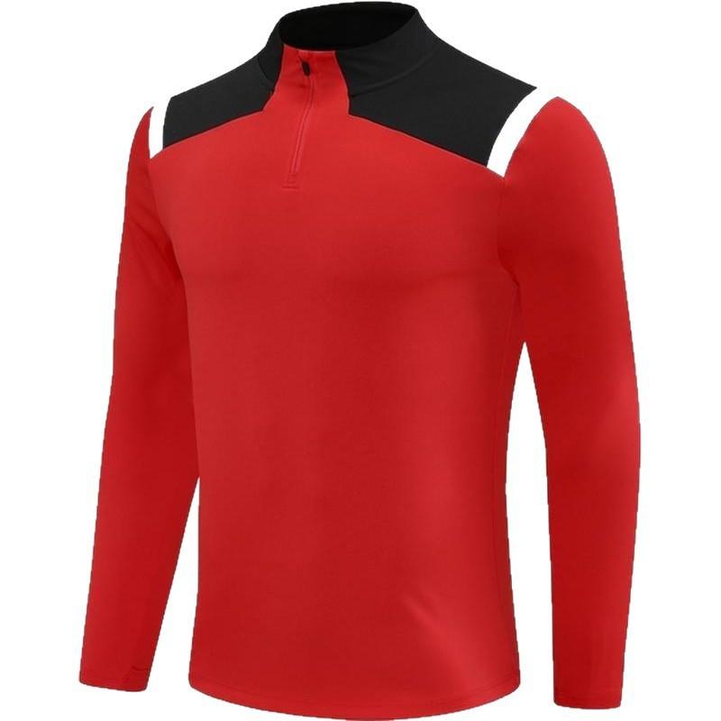 Unisex Long Sleeve Half-Zip Training Set Outdoor Sports Quick-Dry Breathable Athletic Top