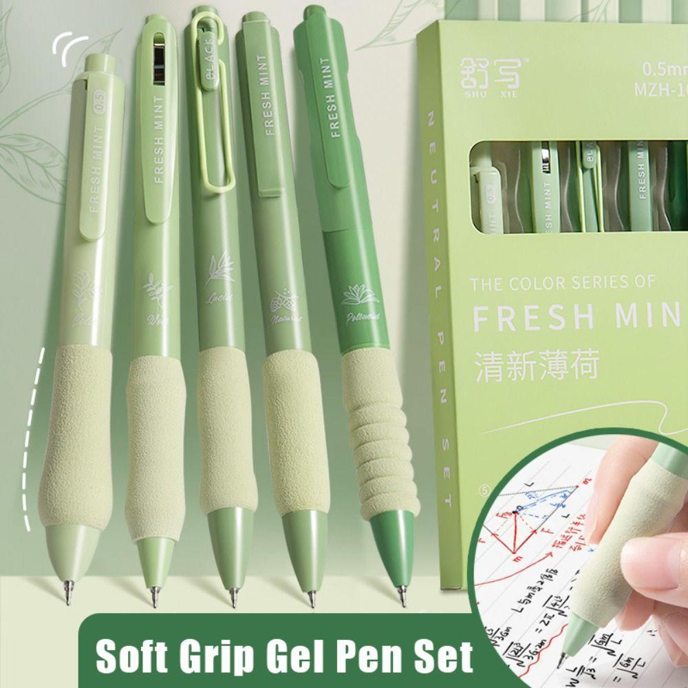 5PCS 0.5mm Black Ink Neutral Pen Quick Drying Writing Tool New Gel Pen  School Office