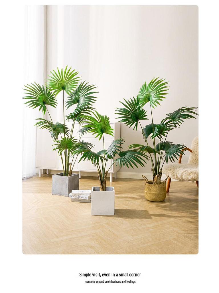 Large Luxury Faux Livistona Flower: Indoor Green Plant Floor Decoration
