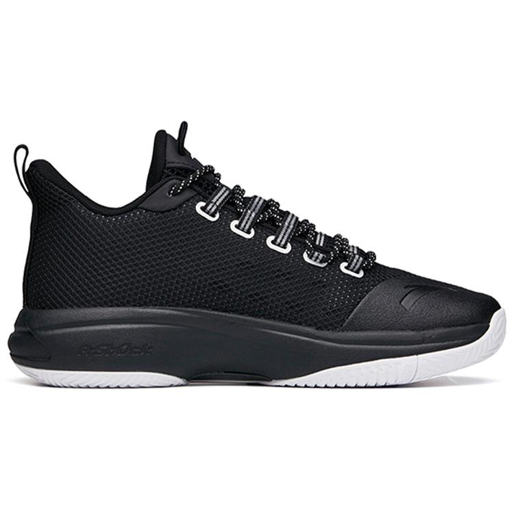 Anta Attack 3 Slip Resistant Abrasion Resistant High top Basketball Shoes Men's Black 112131609-5