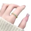 New in chic Two tone Enamel Green pink Ring Light Luxury Star rings for women Romantic Stacking style Party Jewelry Gifts