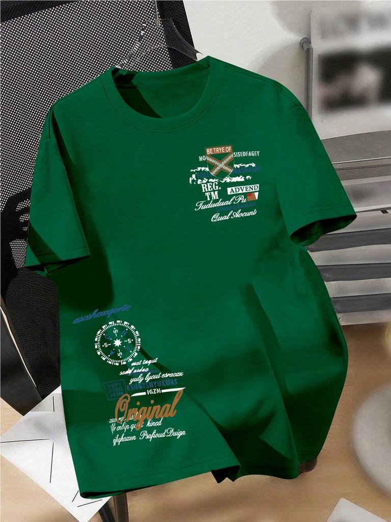 Summer New Style Unisexs Tshirt Street Casual Fashion Simple Soft Comfortable Breathable D Letter Pattern Print