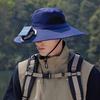 Solar Powered Fan Hat Men Women Outdoor Fishing Hiking UV Protection Breathable Quick Dry Wide Brim Sun