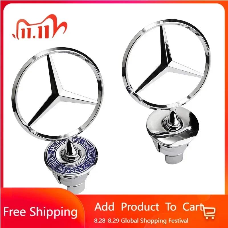 Autosticker 2025 Heet 1 stuks Mercedes Benz embleem Ster Motorkap Auto Motorkap Voor Logo voor Mercedes Benz W202 W203 W204 W208 W210 W220 W
