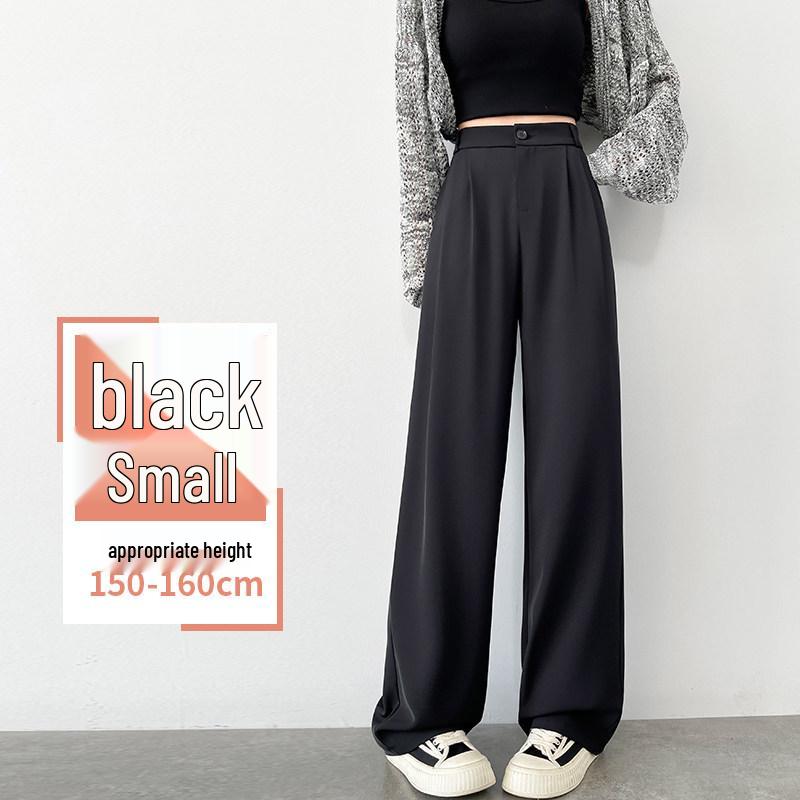 Women's High-Waisted White Wide-Leg Pants 2025 - Drapey Casual Slim Fit for Spring & Autumn