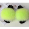 Furry Slippers for Women The Same Style In Summer Real Fox Fur Slippers Plus Size Female Sandals