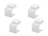 Komplet 4 sztuk zaślepka moduł adapter keystone osłona biała