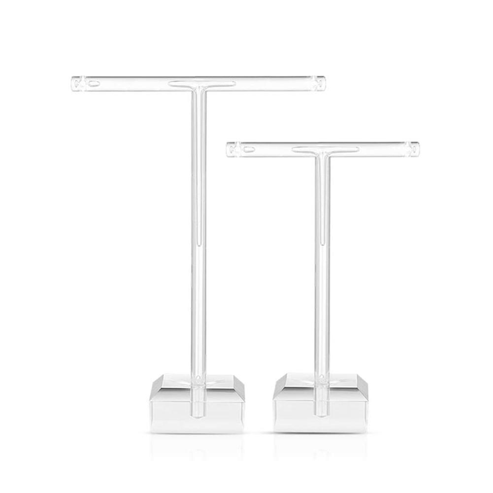 

Прозрачный акриловый держатель для сережек Т-образная подставка для сережек Органайзер для сережек Подставка для ювелирных изделий Ожерелья Браслеты Серьги Кольца