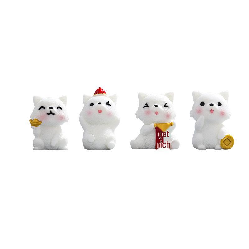 Charming Fortune Puppy Car Dashboard Ornament - Cute Interior Decoration Accessory