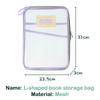 A4 Stationery Storage Bag Double-Layer Mesh Zipper Bag Large Capacity Organizer Folders School Office Supplies Stationary Bag