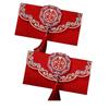 2Pcs Red New Year Red Envelope with Tassels Red Pocket Vintage Luck Money Envelopes  Weeding