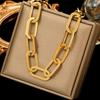 316L Stainless Steel Gold Silver Color Thick Chain Necklace For Women Fashion Cuban Neck Chain Waterproof Jewelry Gift
