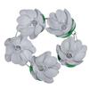 Sleufgoot Regenketting Buiten Dakgoot Regenwater Aluminium Opvanger met Haken 5 Bloemen voor Dakranden Wit 110cm