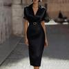 European and American Cross-Border E-commerce Slim-Fit Waist-Cinching High-End Women's Spring/Summer Dress