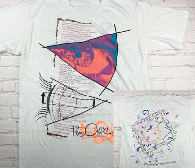 Vintage 1987 The Cure Kissing Tour T-Shirt Double Sides S-5Xl Unisex T-Shirt