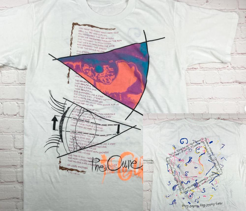 Vintage 1987 The Cure Kissing Tour T-Shirt Double Sides S-5Xl Unisex T-Shirt L 1870₽