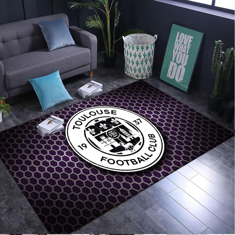 1PC Rug Toul-ouse Crest Design Carpet, Chair Rug,Area Rug for Office Bedroom Living Rooms Bedroom, Doormat Decor Christmas Fan Gifts