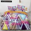 Boho Tribal King Queen Duvet Cover Bohemian Symbol Style Bedding Set Exotic Ethnic Customs Quilt Cover Polyester Comforter Cover