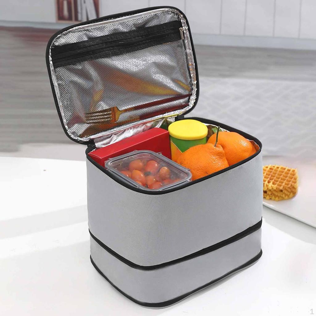 Insulated Bag Cold Food Thermal Carrier Portable Lunch Tote Box for Picnic