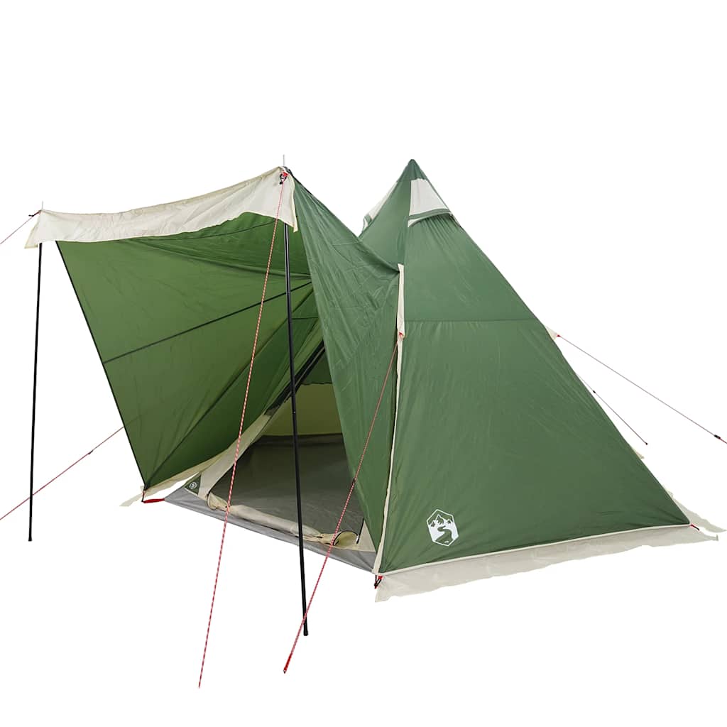 Vidaxl Tipi Family Tent, 6-Person, Green, Waterproof