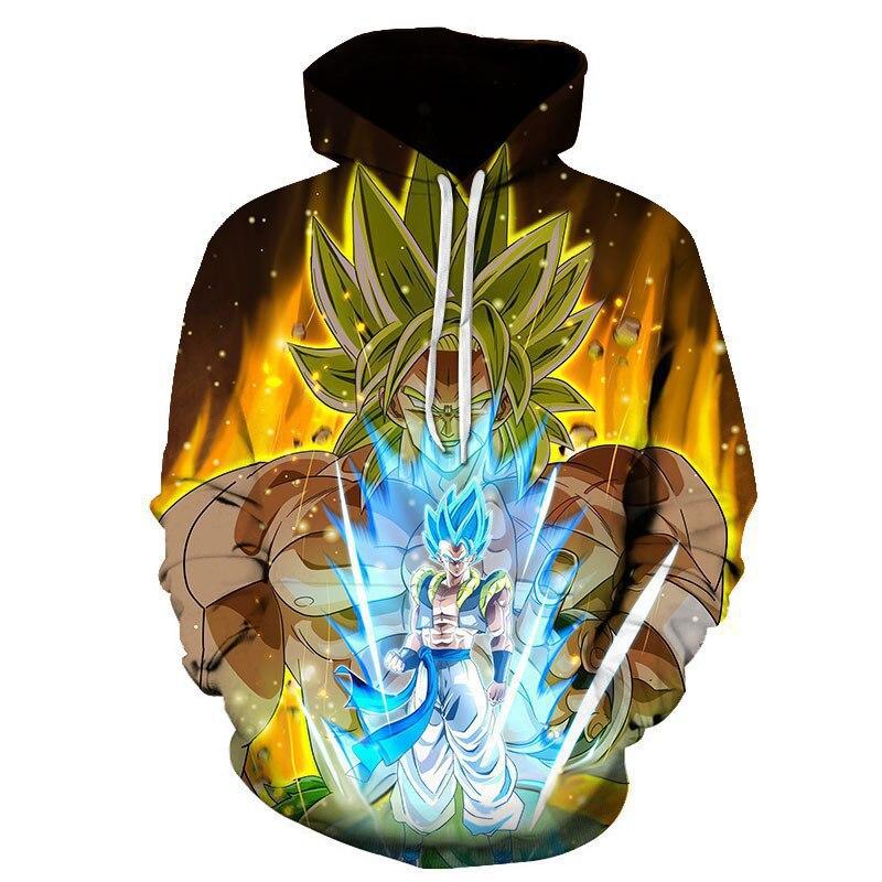 Spring And Autumn Casual Animation Sweater Dragon Ball 3D Digital Printing Hooded Pullover Sweater