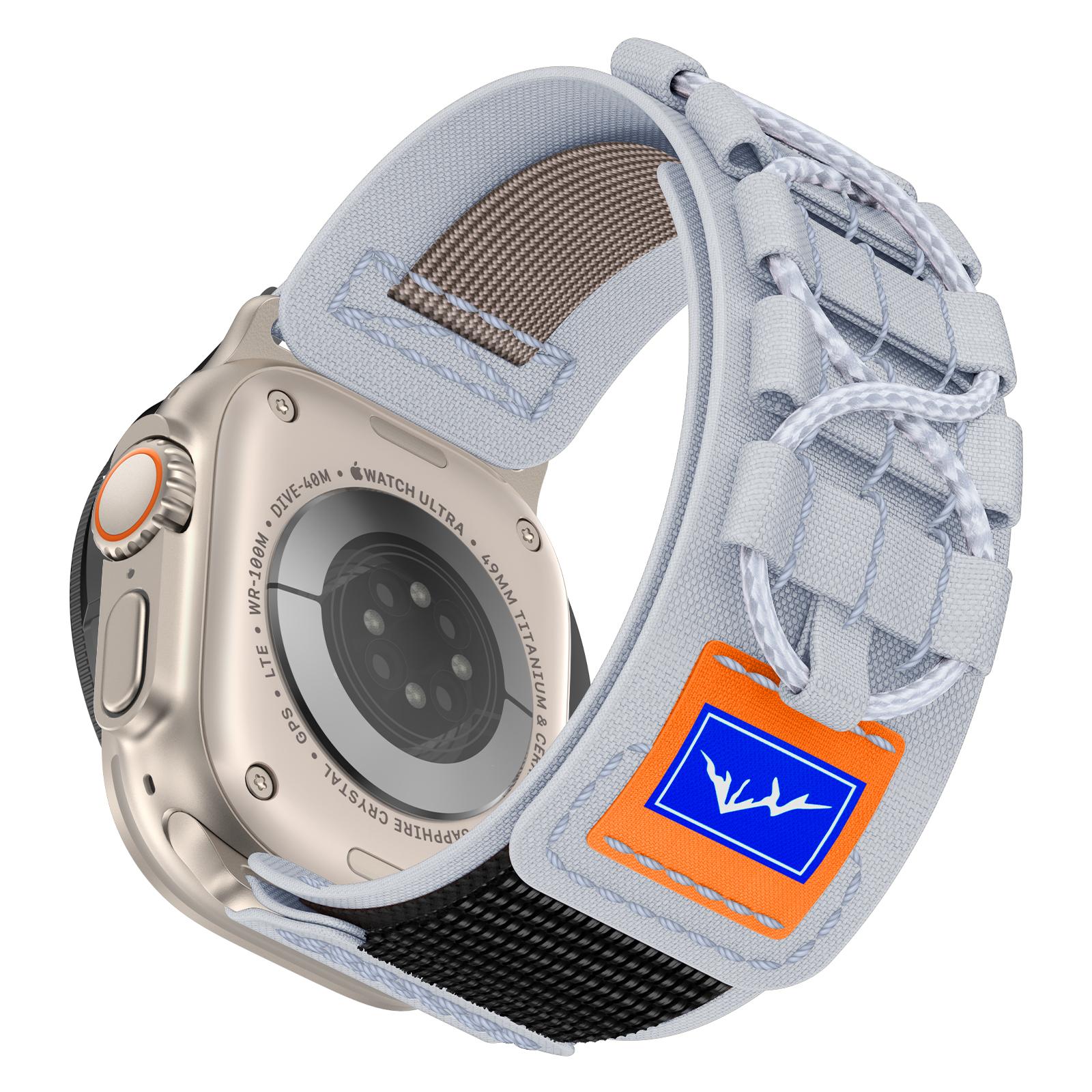 

Нейлоновый ремешок для умных часов Ultra 2 49 мм 10 46 мм 9 8 7 45 мм 41 мм для умных часов серии SE 6 3 5 4 2 1 44 мм 40 мм 42 мм 38 мм, спортивный мужской ремешок для часов S10-46 45 44 42 49mm серый