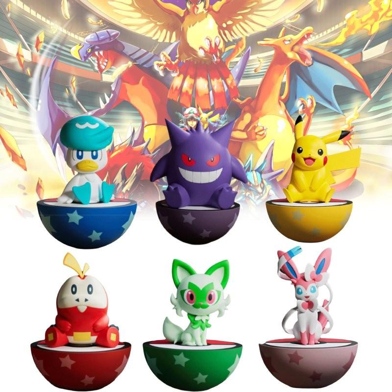 Sylveon Pikachu Gengar Sprigatito Quaxly Pvc Tumbler Toy Christmas Gifts