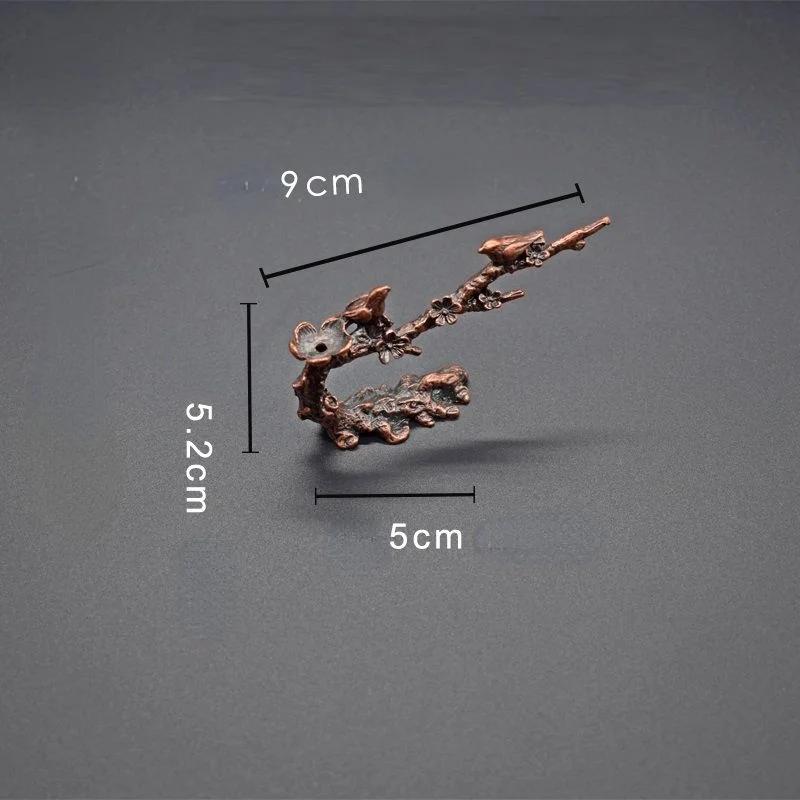 

Медная лягушка Лотос Курильница Фигурки Миниатюры Дзен Украшения для дома Китайское ретро Чайное искусство Орнамент Ароматические палочки с обратным потоком