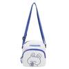 Cute Cartoon Canvas Crossbody Bag for Women, Kawaii Bear and Rabbit Print Mini Square Shoulder Purse, Zipper Closure Single Strap Daily Handbag