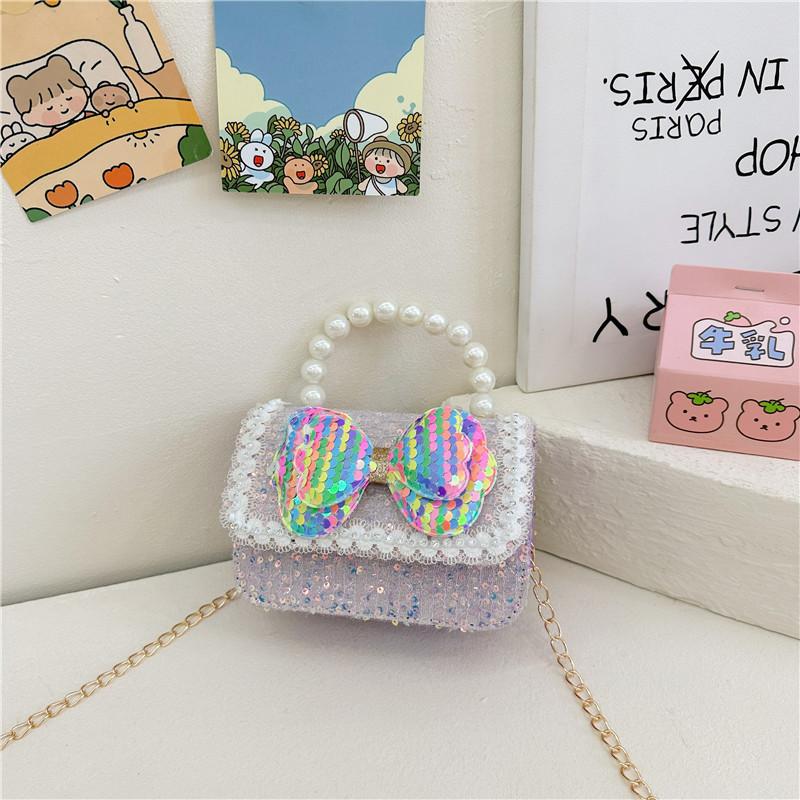 Stylish And Cute Beaded Crossbody Backpack For Girls Ideal For Preschool Use