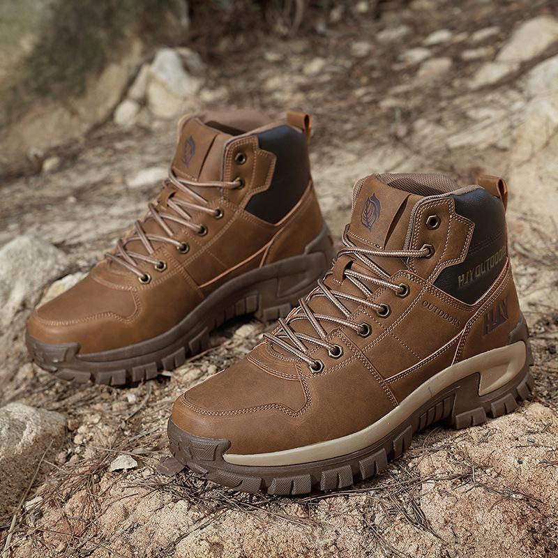 Cross-border new large-size outdoor non-slip, waterproof and wear-resistant mountaineering boots, combat boots, camping fashion training, military 