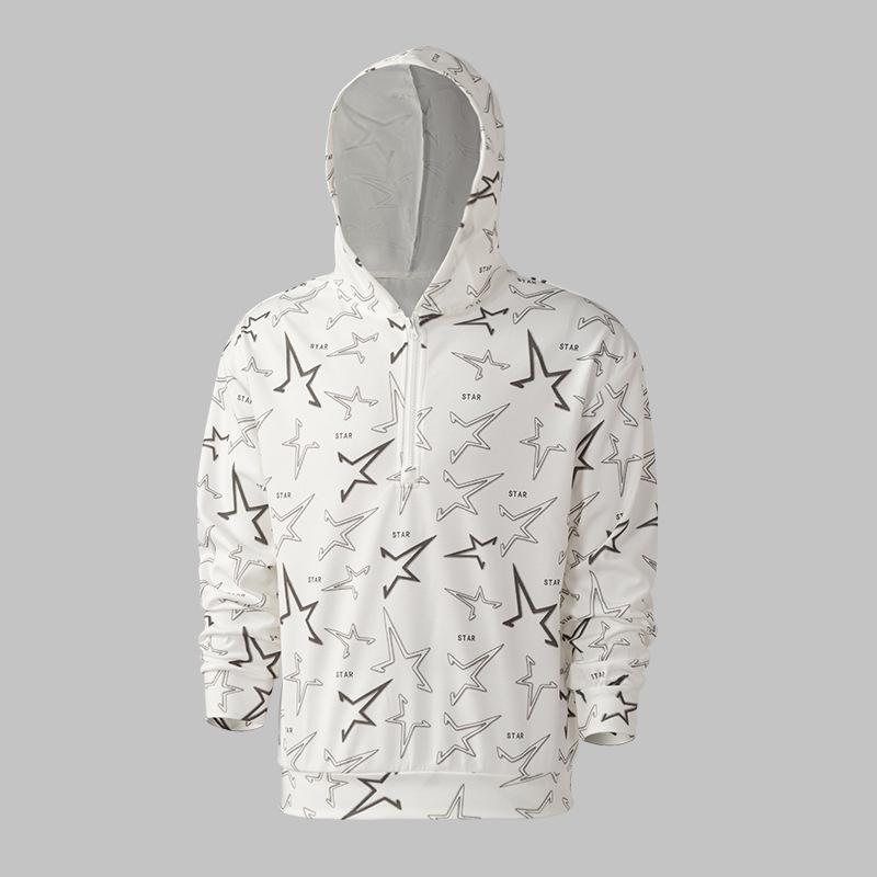 Men's Spring Autumn Sport Hoodie Loose Fit Oversized Pullover Sweatshirt 220GSM Cotton Fleece