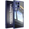 For Samsung Galaxy S24 S23 FE Plus Ultra Metal Armor Back Transparent Tempering Shell Full Cover With Lens Film Super Anti-drop Case Protector