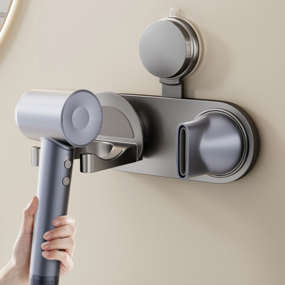No Punching Hair Dryer Storage Rack Wall Mounted Hair Dryer Rack  for Home