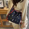 Casual large-capacity cloth bag women's new lightweight and versatile commuter shoulder messenger bag bucket bag