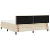 Box Spring Bed with Headboard Cream 180 x 200 cm Fabric