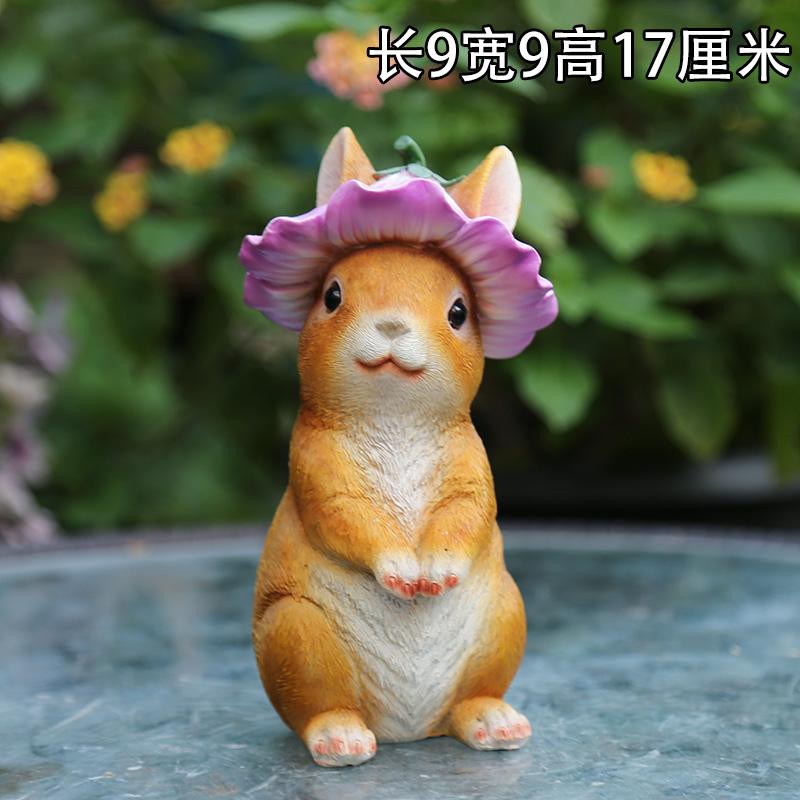 Resin Bunny Animal Cute Rabbit Desk Decorative Home Accessories Miniature Animals Decorative Kawaii Figurine