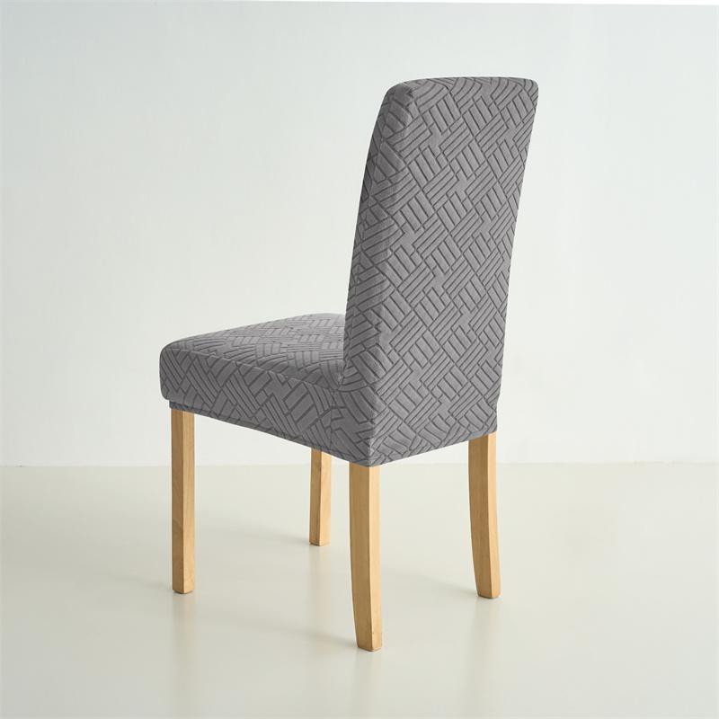 2/4pcs Elastic Dining Room Chair Covers Stretch Jacquard Kitchen Chair Slipcovers Removable Seat Slipcovers for Banquet Wedding